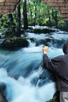 effets d'eau en mouvement